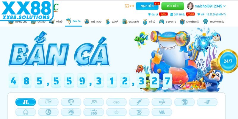 Khám phá tổng game về sảnh giải trí bắn cá XX88