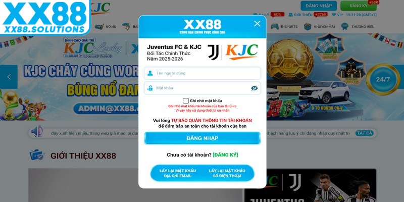 Xác nhận đăng nhập XX88 và truy cập hệ thống để trải nghiệm dịch vụ