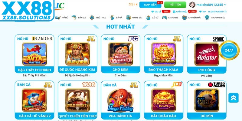 Kho game XX88 phong phú, được cập nhật thường xuyên theo xu hướng thị trường