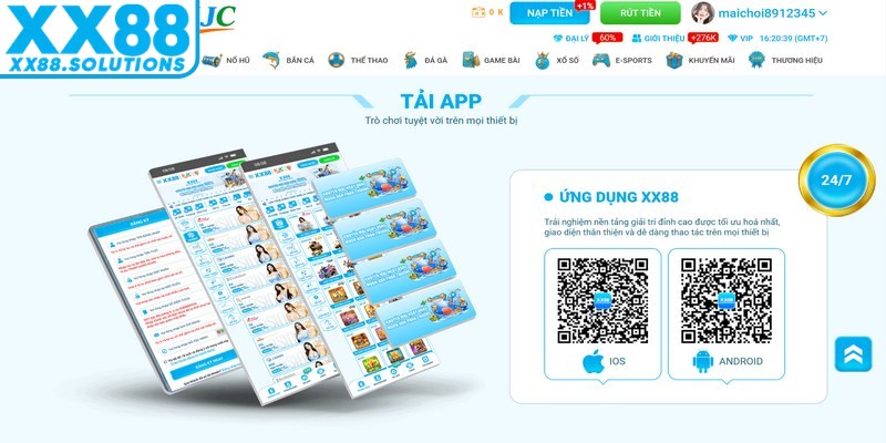 Lỗi cài đặt ứng dụng XX88 không tương thích thiết bị